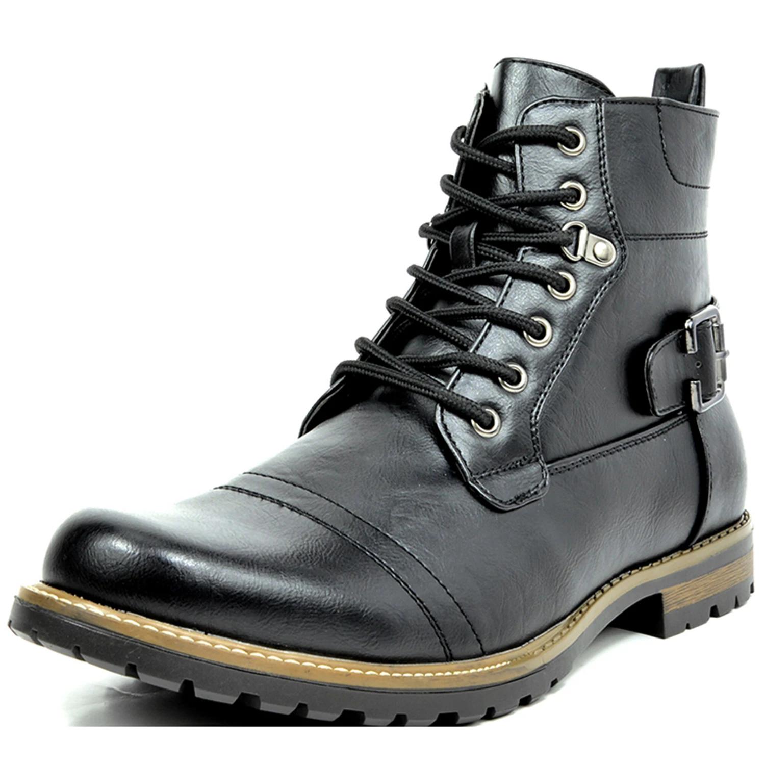 Bruno Marc Male Ox Business Boot Motorcycle Round Toe Autumn Winter Men Ankle Bo - £141.10 GBP
