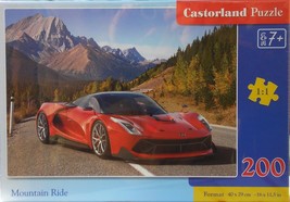 Castorland Mountain Ride 200 pc Jigsaw Puzzle Sportscar Musclecar Car Au... - $15.83