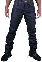 Hawke &amp; Dumar Uomo Crudo Blu Scuro Indaco Vestibilità Slim Dritto Jeans Nwt - £28.92 GBP