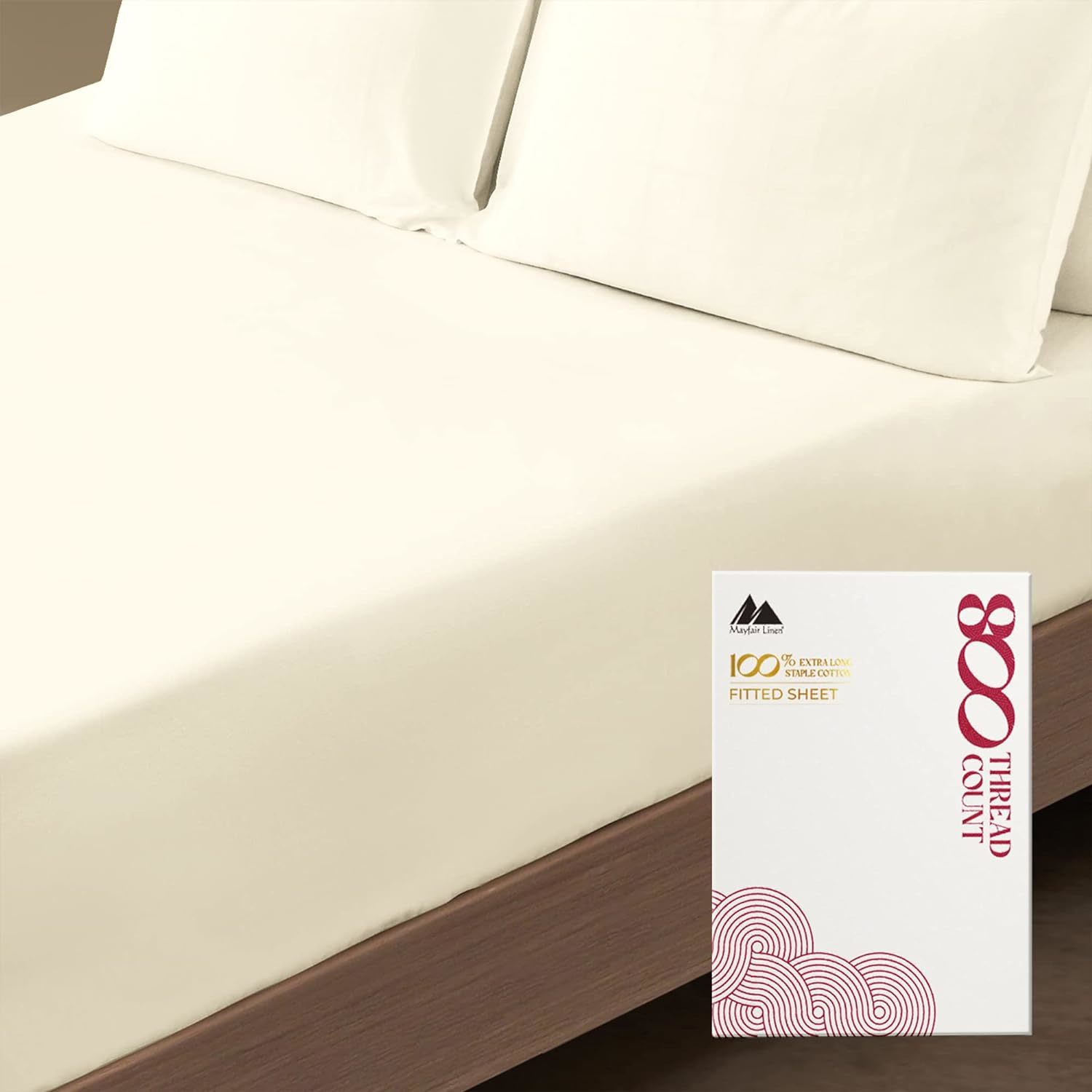Premium Hotel Quality 1-Pc Cotton Fitted Sheet, Luxury Softest 800 Thread Count  - $67.99