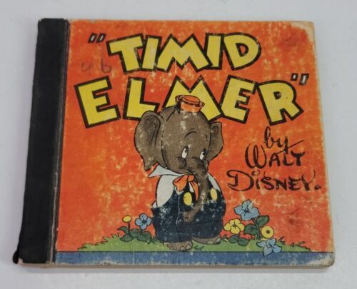 VTG Timid Elmer by Walt Disney Whitman 1939 USA Rare Illustrated Antique - $19.34