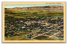 Birds Eye View Santa Maria California CA Linen Postcard Y10 - £3.11 GBP