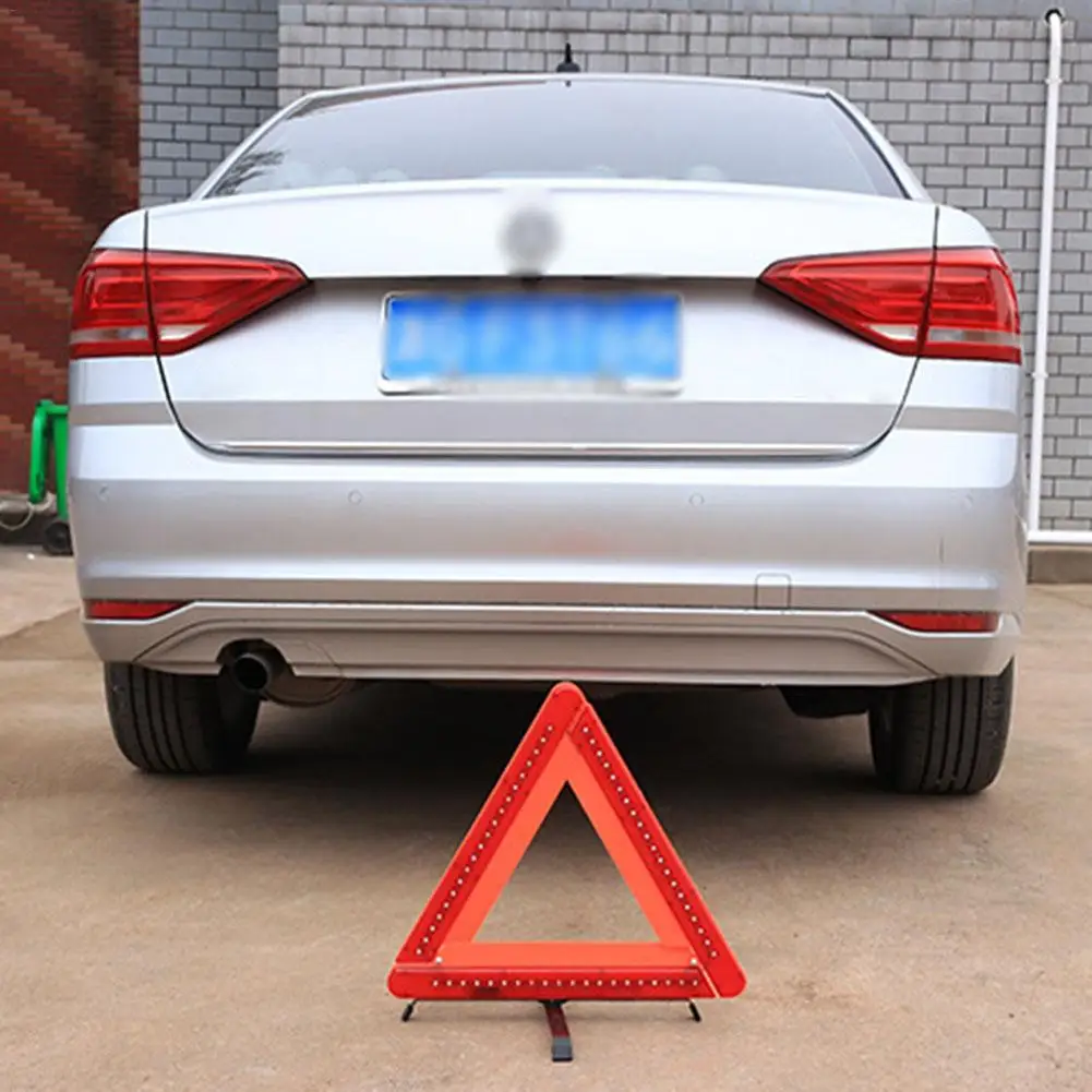 LED Light Car Tripod Auto Reflective Warning Triangle Sign Parking Safety Sign - £24.92 GBP