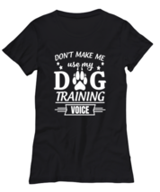 Dogs TShirt Dog Training Voice Black-W-Tee  - £16.74 GBP