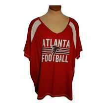 NFL Team Apparel Atlanta Falcons Shirt Womens 3X Red Short Sleeve T Shirt - £6.25 GBP