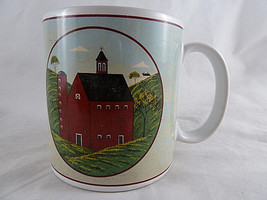 Warren Kimble Barn Mug Sakura Stoneware Cup Red barn - £10.82 GBP