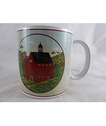 Warren Kimble Barn Mug Sakura Stoneware Cup Red barn - $18.98 CAD