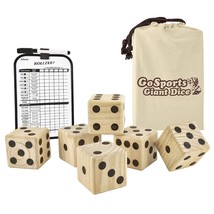GoSports Giant Wooden Playing Dice Set with Rollzee and Farkle Scoreboar... - £43.48 GBP