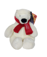 Coca Cola Boyds White Polar Bear Holiday Red Scarf Plush Stuffed Animal ... - £20.13 GBP