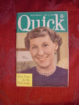 Quick Pocket Magazine February 9 1953 First Lady Mamie Eisenhower - £7.65 GBP