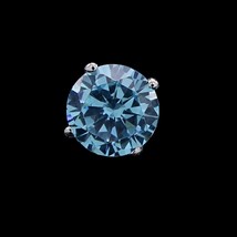 1 Ct Each Blue Simulated Diamond Loose stone 6.5 mm QTY- 2 PCS USE For Jewelry - £44.14 GBP