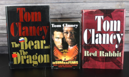 TOM CLANCY -Red Rabbit, The Bear and the Dragon, The Sum of all Fears, HC, VG - £12.86 GBP