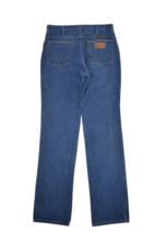 Vintage Wrangler Jeans Mens 32x34 Dark Wash Denim Made in USA Slim Fit S... - $31.78