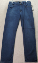 Mavi Jeans Women 34 Blue Denim Cotton Pockets Super Move Flat Front Straight Leg - £29.12 GBP