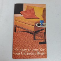 Vintage 1964 Care for your Carpets &amp; Rugs Am Carpet Inst Advertising Boo... - $6.80