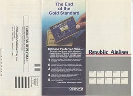 Republic Airlines Ticket Jacket / Boarding Pass 1985 - $14.85