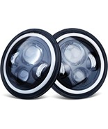 KASLIGHT  7&quot; Round LED Headlights H6024 Led Headlight Halo Headlights Bl... - $111.50 CAD