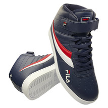 Nwt Fila Msrp $85.99 Vulc 13 Authentic Men&#39;s Navy Blue Mid Plus Hi Top Sneakers - £31.36 GBP