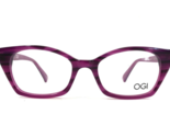 OGI Kids Eyeglasses Frames OK 316/1668 Purple Striped Horn Cat Eye 45-16... - £23.35 GBP