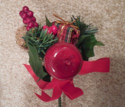 9 christmas tree floral pick, christmas tree pick, christmas apple decor... - $50.00