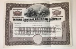 Maine Central Railroad Company Stock Certificate 1940 - £7.71 GBP