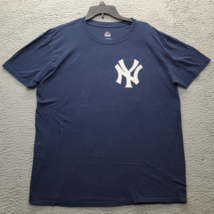 MLB New York Yankees Majestic T Shirt Baseball Men XL Blue Lemahieu 26 C... - $343.01 MXN