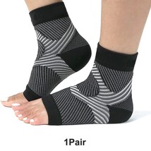 1 Pair Ankle Compression Sleeve Open Toe Ankle Compression So Plantar Fasciitis  - £81.89 GBP