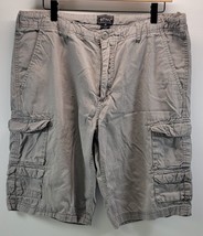 V) Buffalo David Bitton Men Gray Cotton Cargo Shorts Size 34 - £11.62 GBP