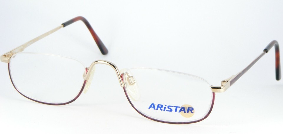 NEW ARiSTAR 6651 016 GOLD /PURPLE EYEGLASSES GLASSES METAL FRAME 48-21-1... - $29.70