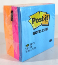 Post-it STICKY NOTES CUBE 400 sheets, 3&quot; x 3&quot; Blue/Pink/Orange 2027-PKOR - $109.54 MXN