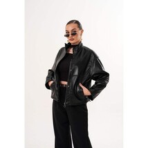 Vinci The Vesper Black Leather Women Jacket image 8