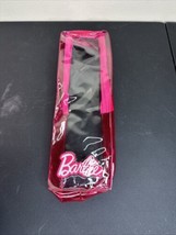 Clear Vinyl Pink Barbie Doll Zippered Bag, Fashionista Case For Doll Sto... - $9.00