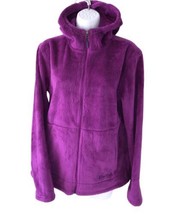 MARMOT Polartec Women Fluffy Fleece Jumper Large Full Zip Neon Purple Ho... - $41.80