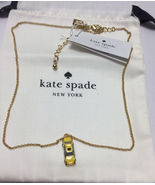 Kate Spade New York Ma Cherie Taxi Mini Pendant Necklace w/ KS Dust Bag New - £36.34 GBP