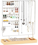Jewelry Organizer Stand Earring Holder Organizer with 144 Earring Holes ... - £41.21 GBP