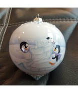 Hallmark Keepsake Ornament Having A Snow Ball Ceramic Tear Drop Penguins... - £13.36 GBP