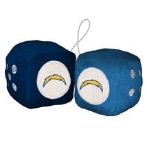 Los Angeles Chargers Fuzzy Dice NFL High Quality PLUSH 3&quot; Car Auto Truck - £8.11 GBP