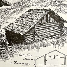 1974 Salt Box Barn Tennessee Print Farm Agriculture History 10.75 x 9.25&quot; - £22.76 GBP