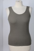 James Perse 4 XL Olive Brown Green Ribbed Rayon Lycra Tank Top USA - £21.26 GBP