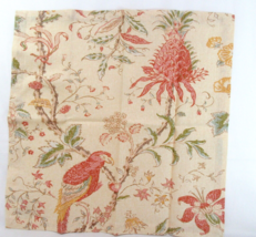 Pottery Barn Pineapple Bird Floral Cotton Linen Blend 3-PC Dinner Napkin... - £22.38 GBP