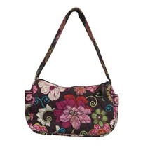 Vera Bradley Maggie Mod Floral Pink / Brown / Chocolate / Pink Design Purse Bag - $12.19