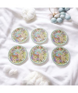 6 Certified Inter. Melamine Joy Of Easter 9&quot; Salad Plates Rabbit S. Wing... - $839.00 MXN