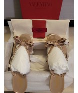 *BNIB* AUTHENTIC VALENTINO GARAVANI Rockstud Thong PVC Sandals - 38 - £377.45 GBP