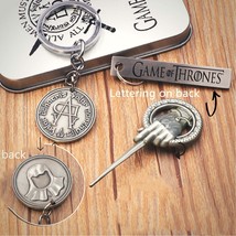 Game of Thrones metal keychain, Hand of the King Queen Brooch Antique - $35.90