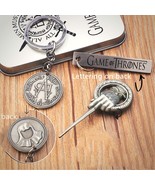 Game of Thrones metal keychain, Hand of the King Queen Brooch Antique - €30,67 EUR