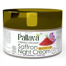 Pallava Organics Saffron Night Cream  Anti Ageing For Men &amp; Woman - 50gm, - £20.95 GBP