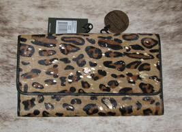 Myra Bag #4518 Hairon Leather-Gold Flecks 8&quot;x4.5&quot; Wallet~Card Slots~Pock... - £30.25 GBP
