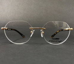 Chris Craft Eyeglasses Frames CF1007 02 Tortoise Brown Gold Geometric 51-17-145 - £43.64 GBP