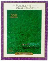 Carousel Games Puzzler&#39;s Challenge Series Man Snorkeling 550 Piece 2002 ... - $17.68
