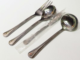 4 Pc Serving Set PIAZZA NAVONNA Reed Barton Select 18/10 Glossy Stainless Korea - $43.56